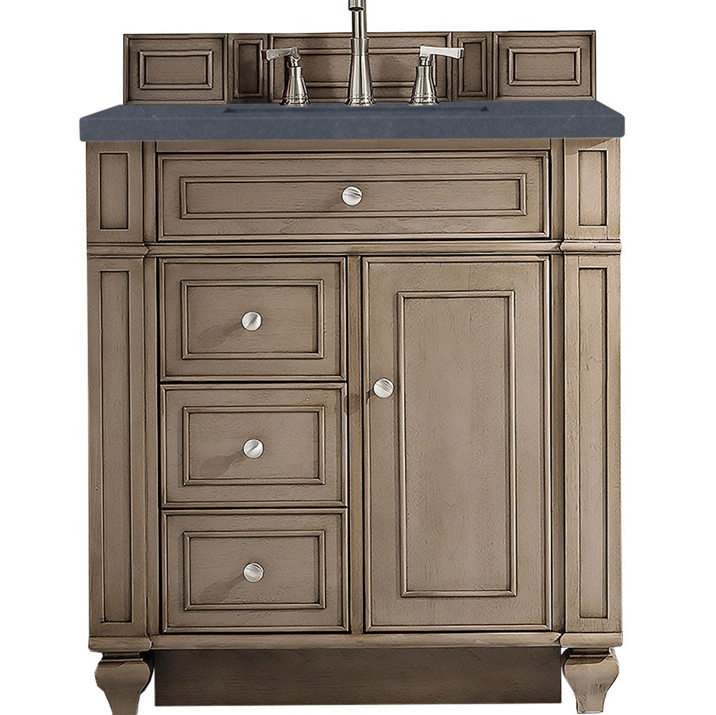 James Martin Vanities Bristol Collection 30 in. Single Vanity in Whitewashed Walnut with Countertop Options