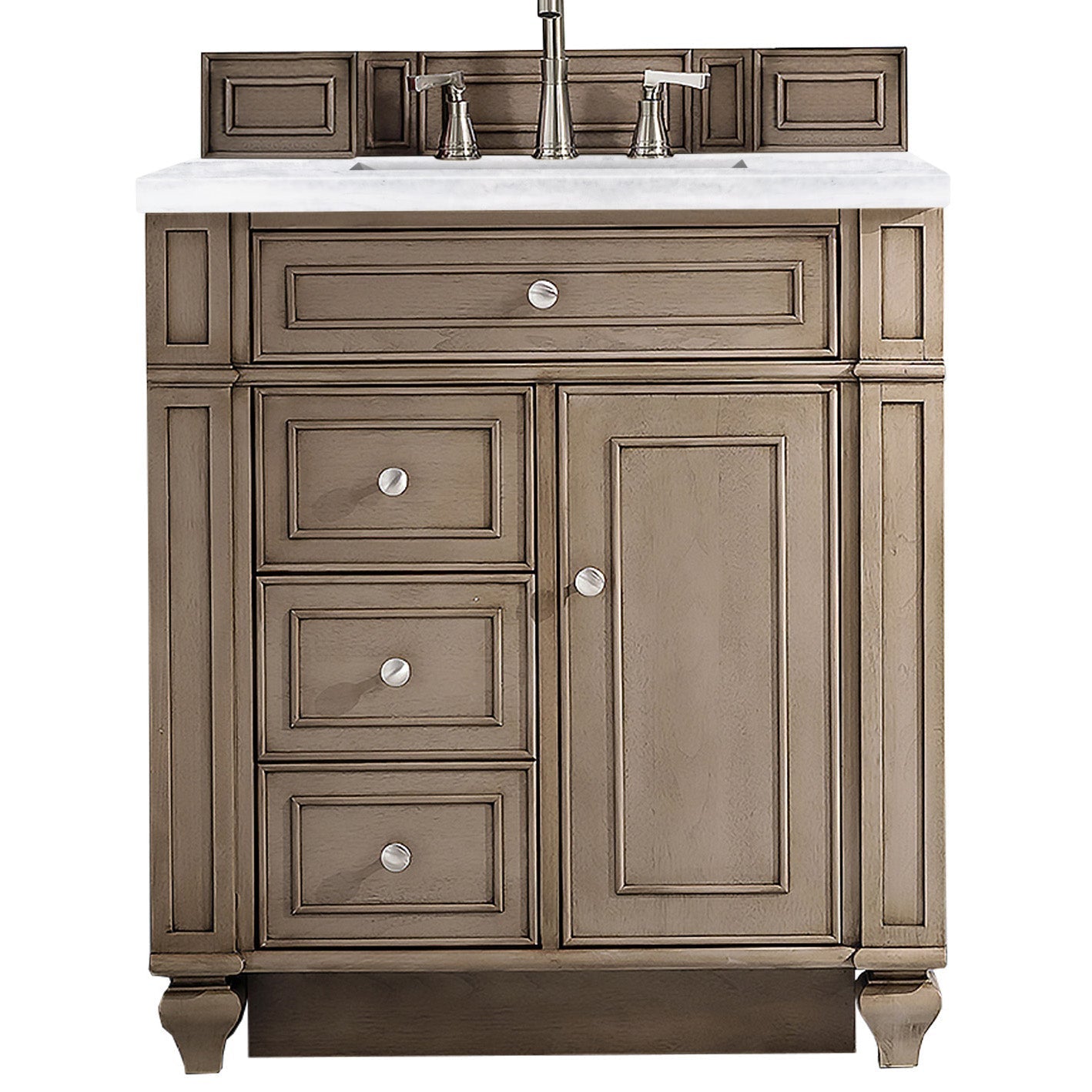 James Martin Vanities Bristol Collection 30 in. Single Vanity in Whitewashed Walnut with Countertop Options