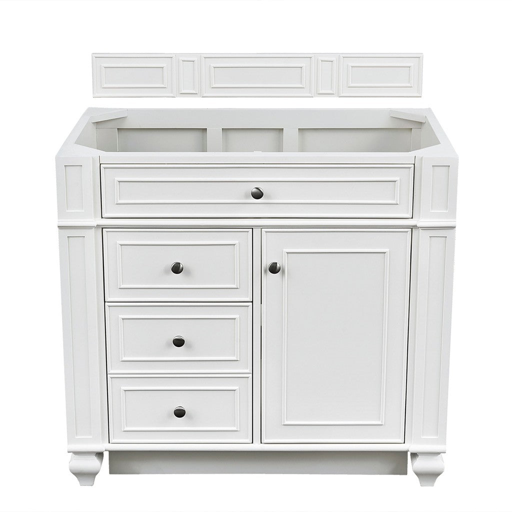 James Martin Vanities Bristol Collection 36 in. Single Vanity in Bright White, Cabinet Only 