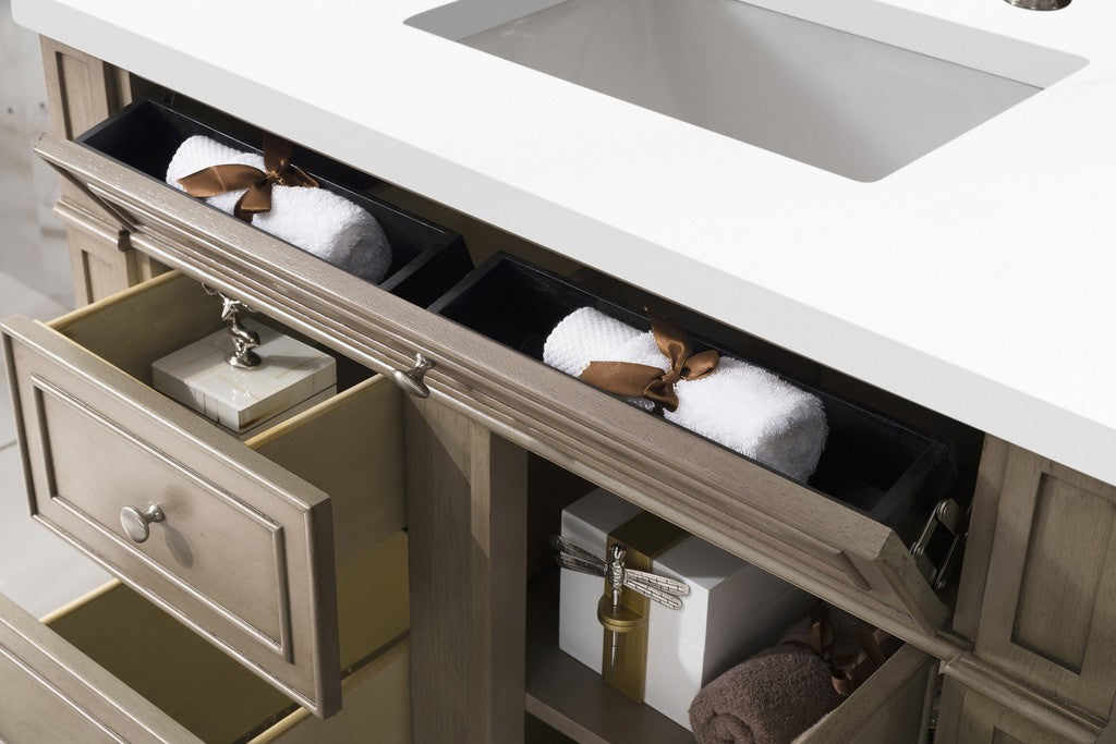 James Martin Vanities Bristol Collection 36 in. Single Vanity in Whitewashed Walnut with Countertop Options 