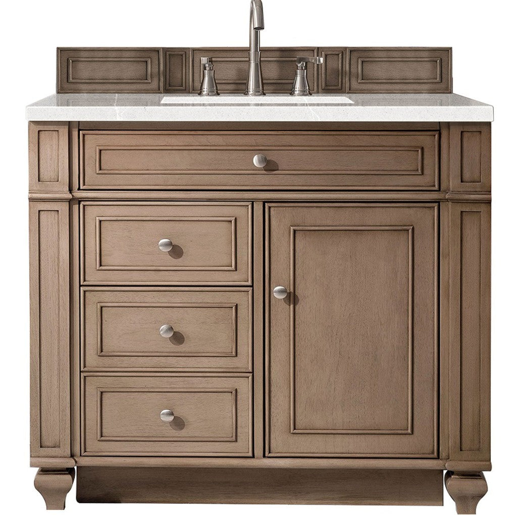 James Martin Vanities Bristol Collection 36 in. Single Vanity in Whitewashed Walnut with Countertop Options