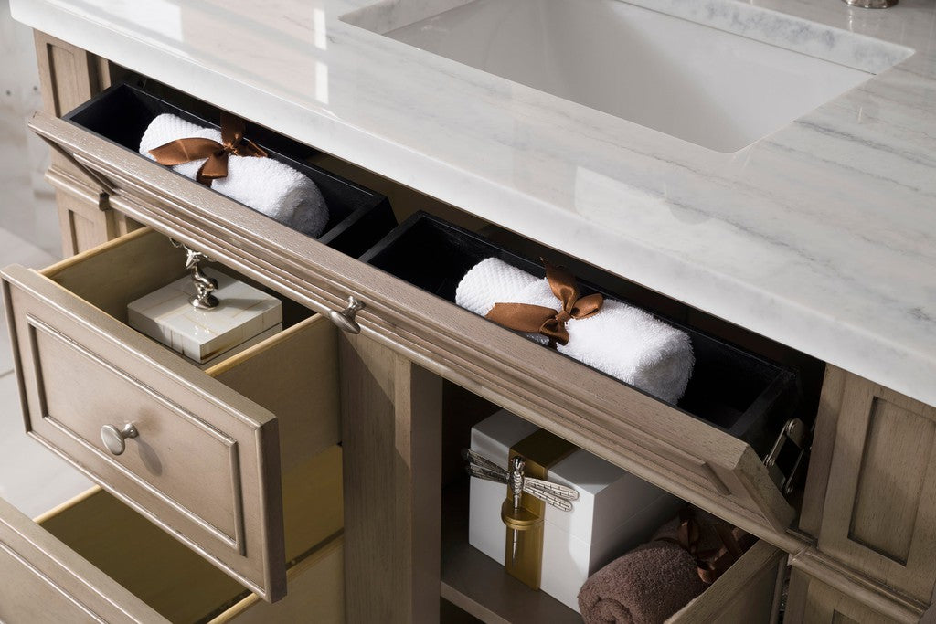 James Martin Vanities Bristol Collection 36 in. Single Vanity in Whitewashed Walnut with Countertop Options 