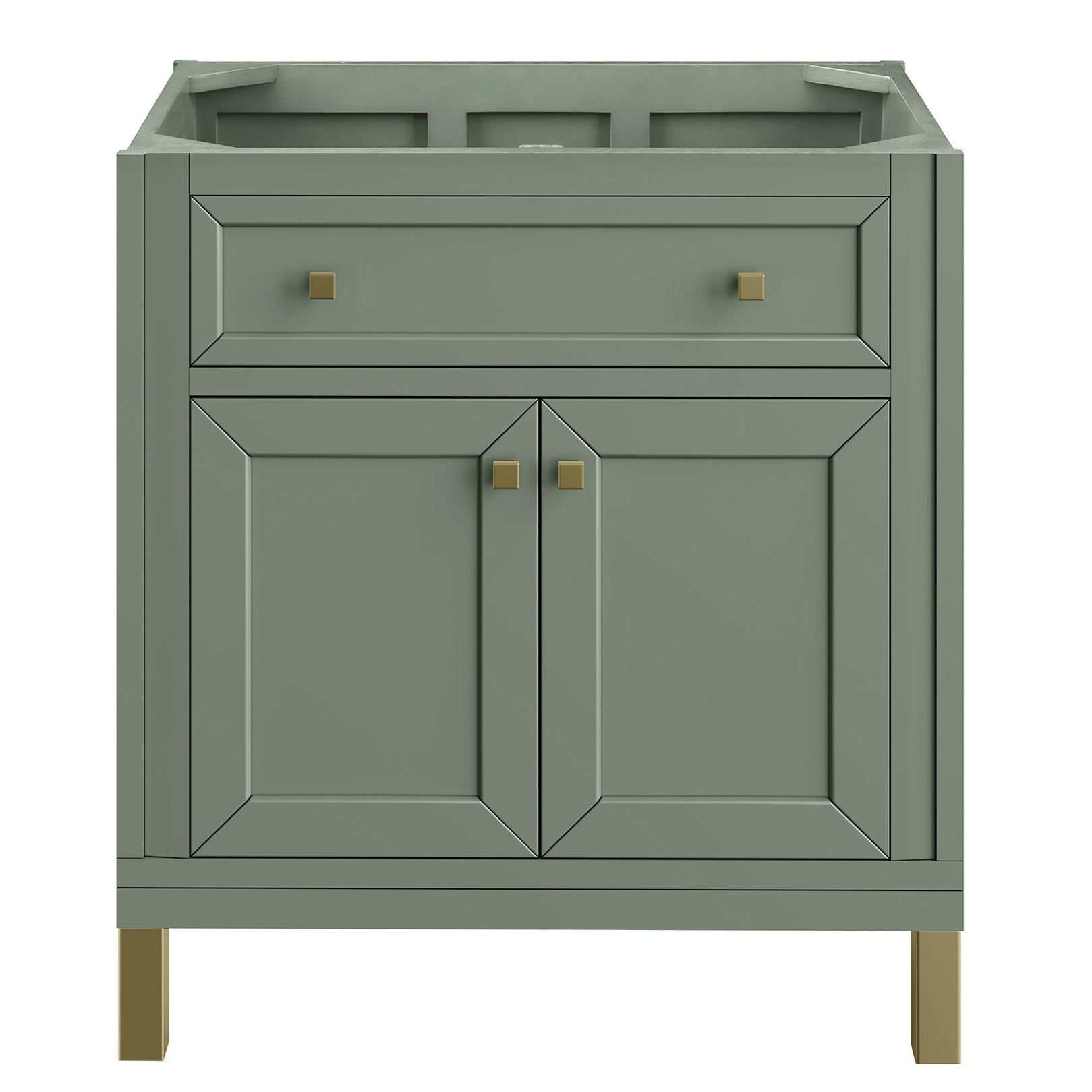 James Martin Vanities Chicago Collection 30 in. Single Vanity in Smokey Celadon, Cabinet Only 