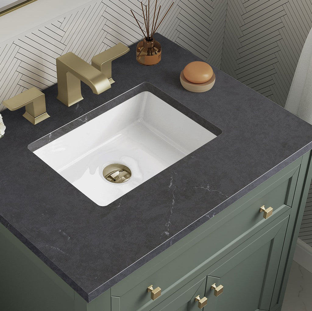 James Martin Vanities Chicago Collection 30 in. Single Vanity in Smokey Celadon with Countertop Options