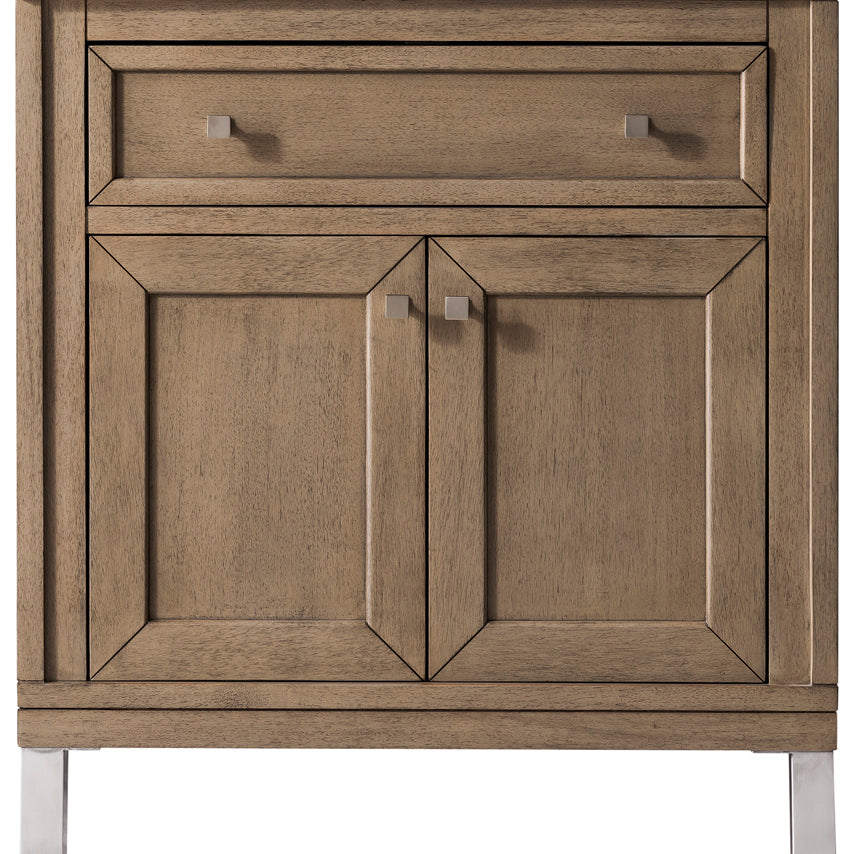 James Martin Vanities Chicago Collection 30 in. Single Vanity in Whitewashed Walnut, Cabinet Only 