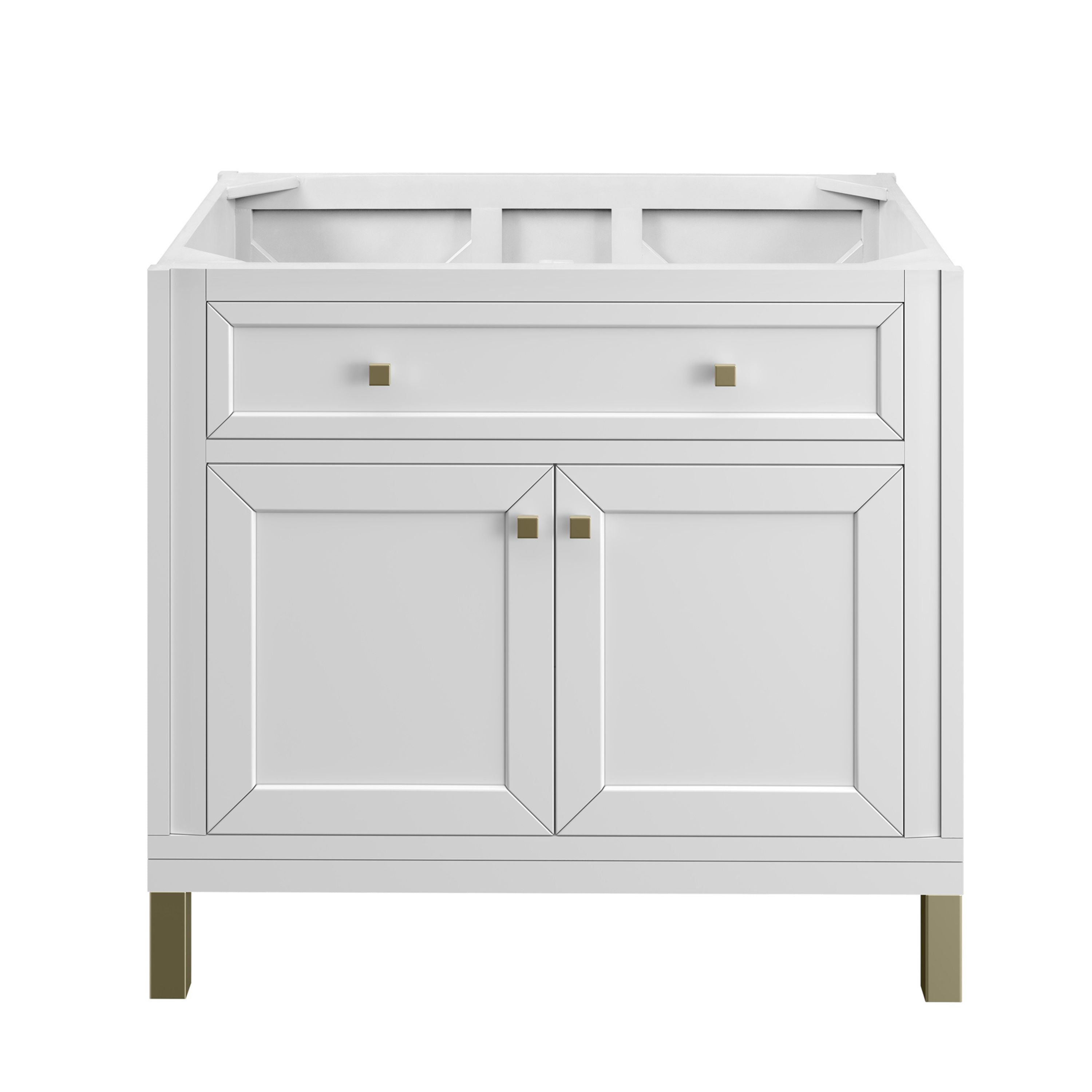 James Martin Vanities Chicago Collection 36 in. Single Vanity in Glossy White, Cabinet Only 