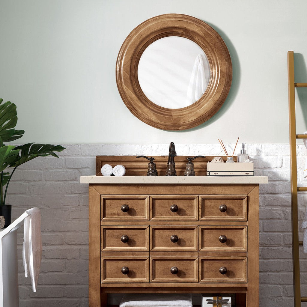 James Martin Vanities Malibu Collection 36 in. Single Vanity in Honey Alder with Countertop Options 