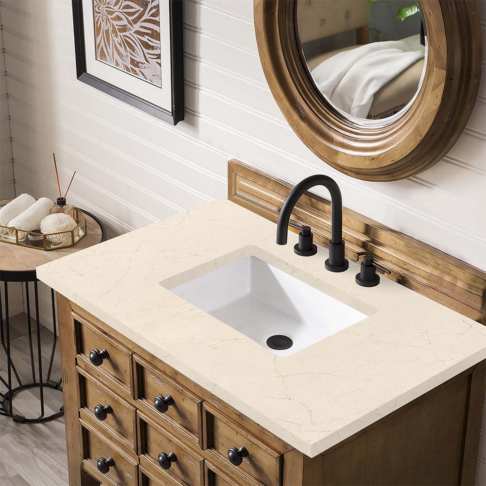 James Martin Vanities Malibu Collection 36 in. Single Vanity in Honey Alder with Countertop Options 