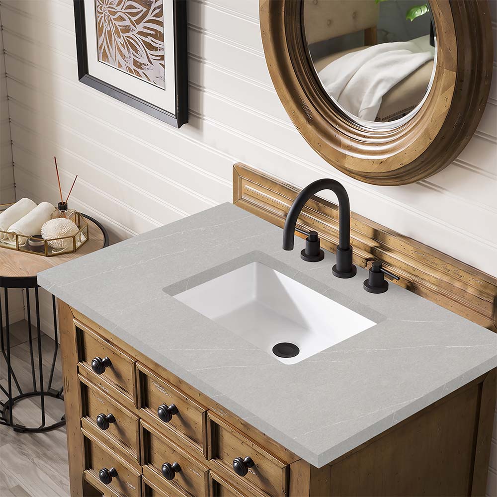 James Martin Vanities Malibu Collection 36 in. Single Vanity in Honey Alder with Countertop Options 