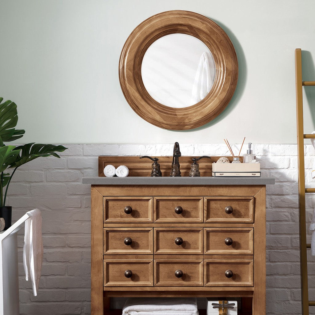 James Martin Vanities Malibu Collection 36 in. Single Vanity in Honey Alder with Countertop Options