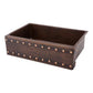 Premier Copper Hammered Copper Apron Front Single Basin Kitchen Sink w/ Barrel Strap Design