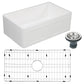Kingston Brass 33 in. Farmhouse Apron Front Kitchen Sink with Strainer and Grid in Matte White (KGKFA331810DS)