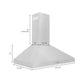 ZLINE 30 in. Convertible Vent Convertible Vent Wall Mount Range Hood in Stainless Steel, Handle Open Box-Good Condition