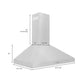 ZLINE 30 in. Convertible Vent Convertible Vent Wall Mount Range Hood in Stainless Steel, Handle Open Box-Good Condition