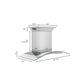 ZLINE Ducted Vent Wall Mount Range Hood in Stainless Steel with Built-in ZLINE CrownSound Bluetooth Speakers (KN4CRN-BT) dimensional diagram and measurements.