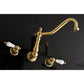 Kingston Brass Heritage Wall Mount Roman Tub Faucet (KS1027PL) Brushed Brass