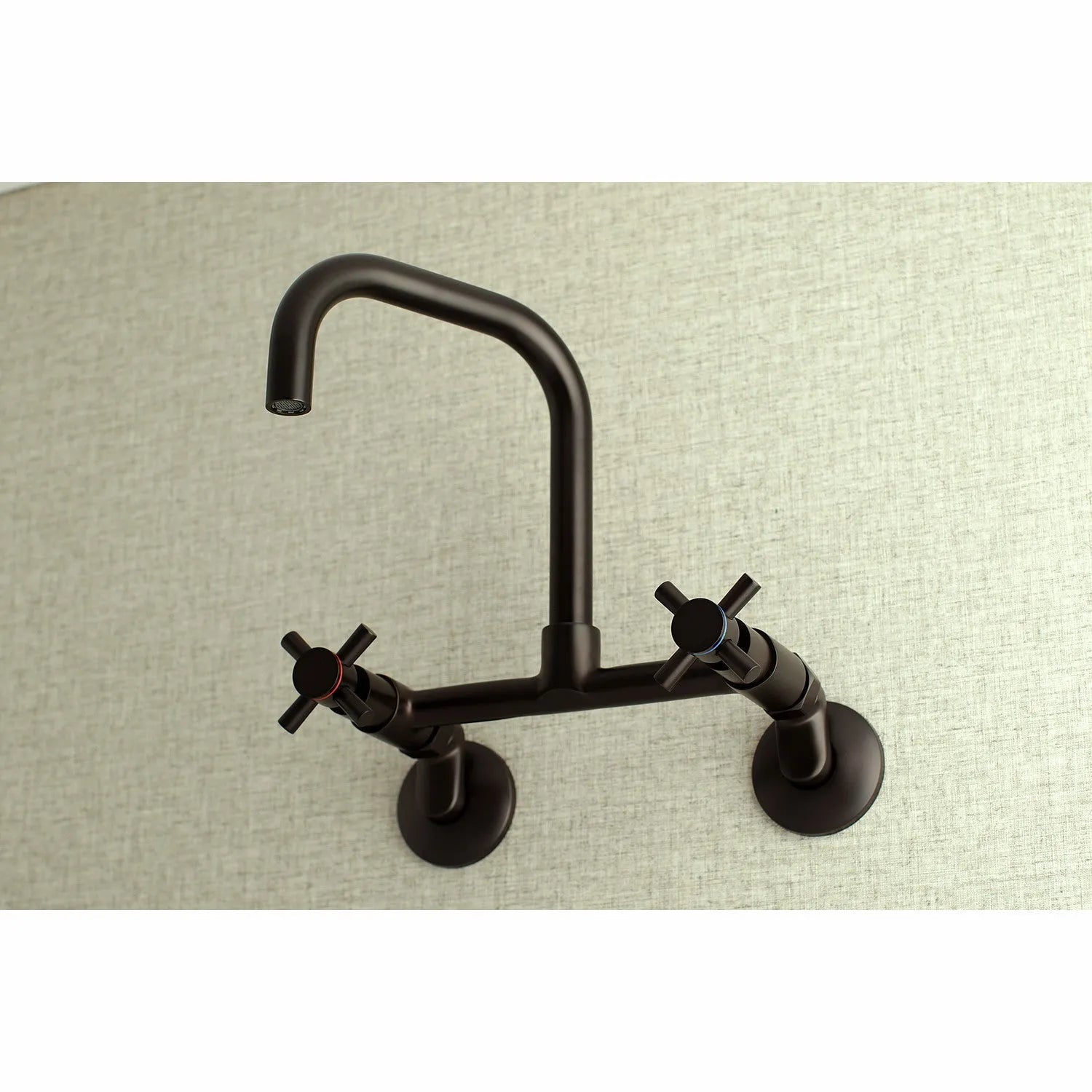 Kingston Brass Concord Two-Handle Wall-Mount Kitchen Faucet (KS413) Oil Rubbed Bronze