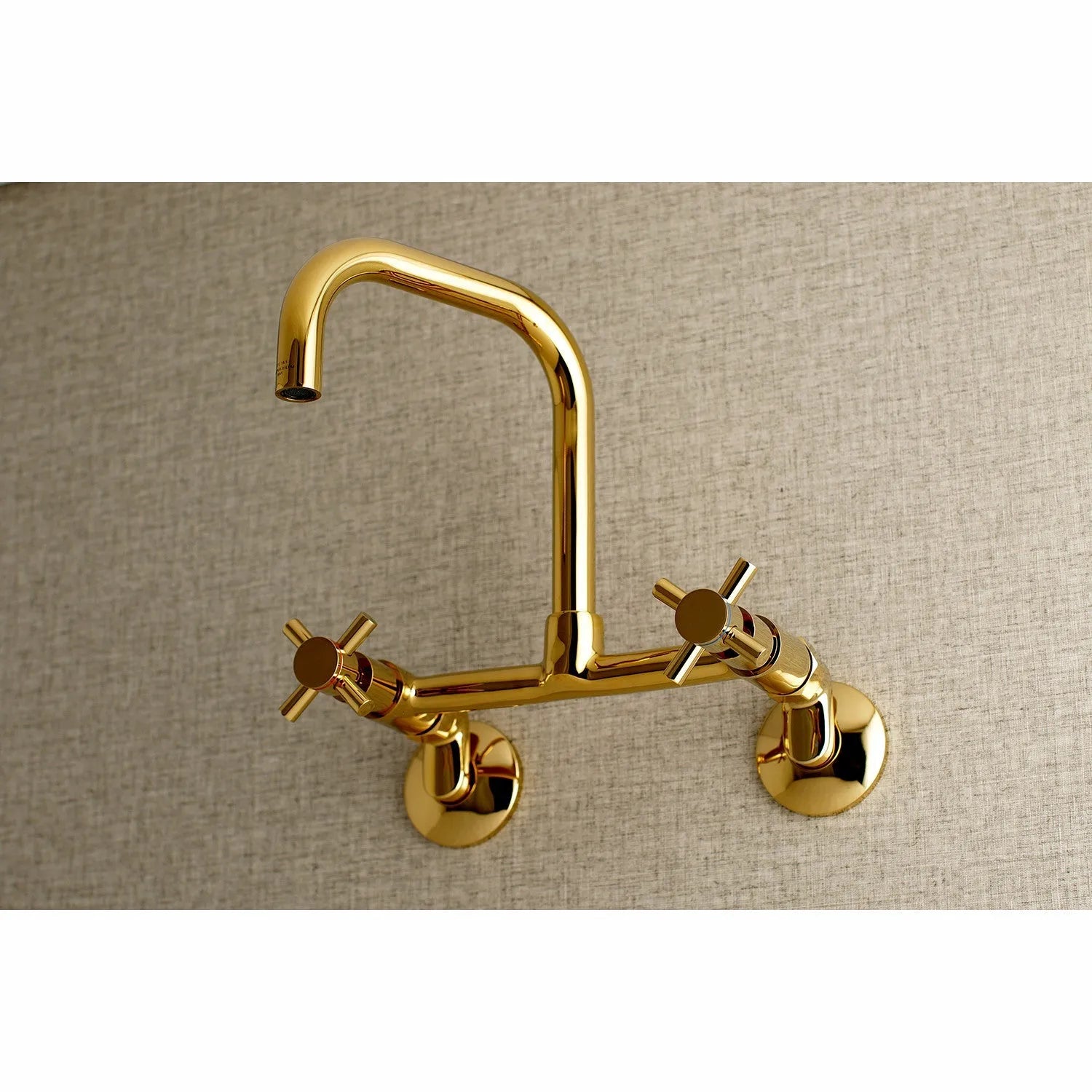 Kingston Brass Concord Two-Handle Wall-Mount Kitchen Faucet (KS413) Polished Brass
