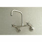 Kingston Brass Concord Two-Handle Wall-Mount Kitchen Faucet (KS413) Brushed Nickel