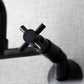 Kingston Brass Concord Two-Handle Wall-Mount Kitchen Faucet, Matte Black (KS423MB) 