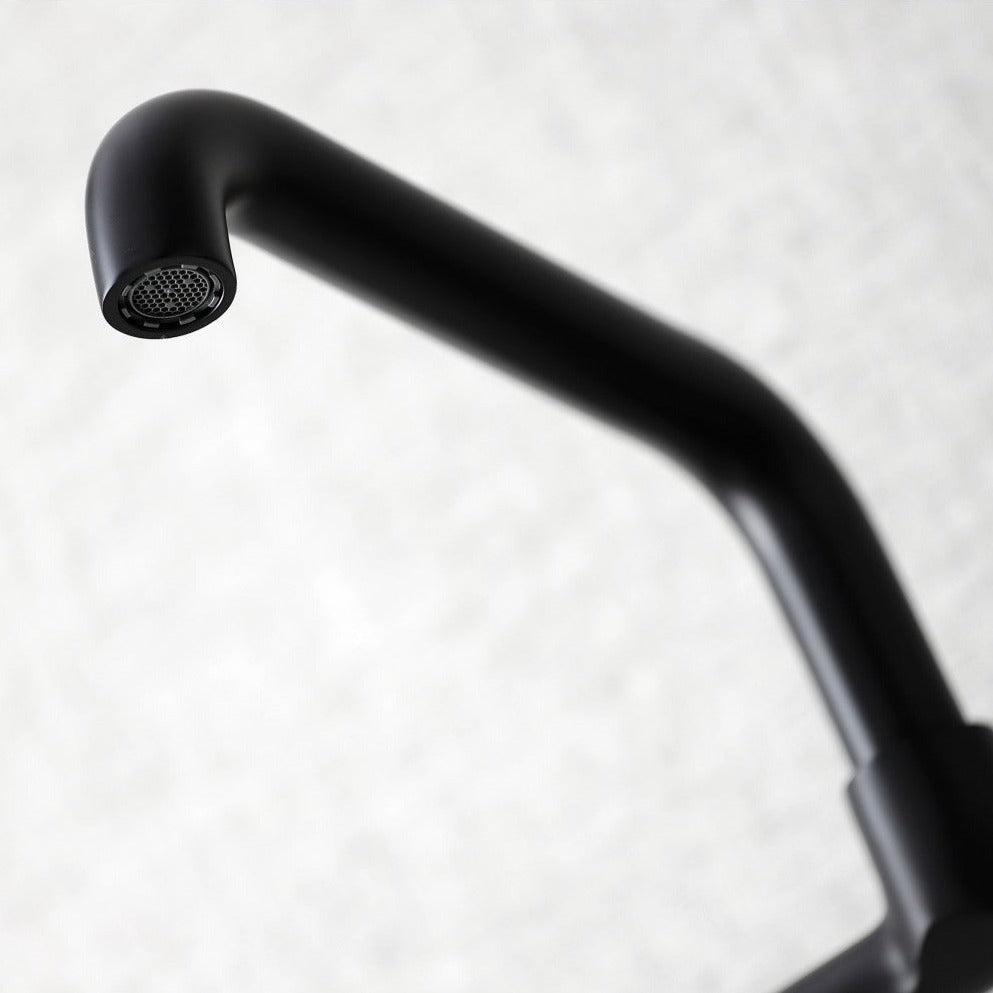 Kingston Brass Concord Two-Handle Wall-Mount Kitchen Faucet, Matte Black (KS423MB) 
