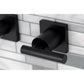 Kingston Brass Manhattan Two-Handle 3-Hole Wall Mount Roman Tub Faucet (KS602-CML) Matte Black