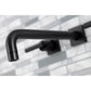 Kingston Brass Manhattan Two-Handle 3-Hole Wall Mount Roman Tub Faucet (KS602-CML) Matte Black