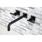 Kingston Brass Manhattan Two-Handle 3-Hole Wall Mount Roman Tub Faucet (KS602-CML) Matte Black