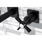 Kingston Brass Millennium Wall Mount Tub Faucet Matte Black