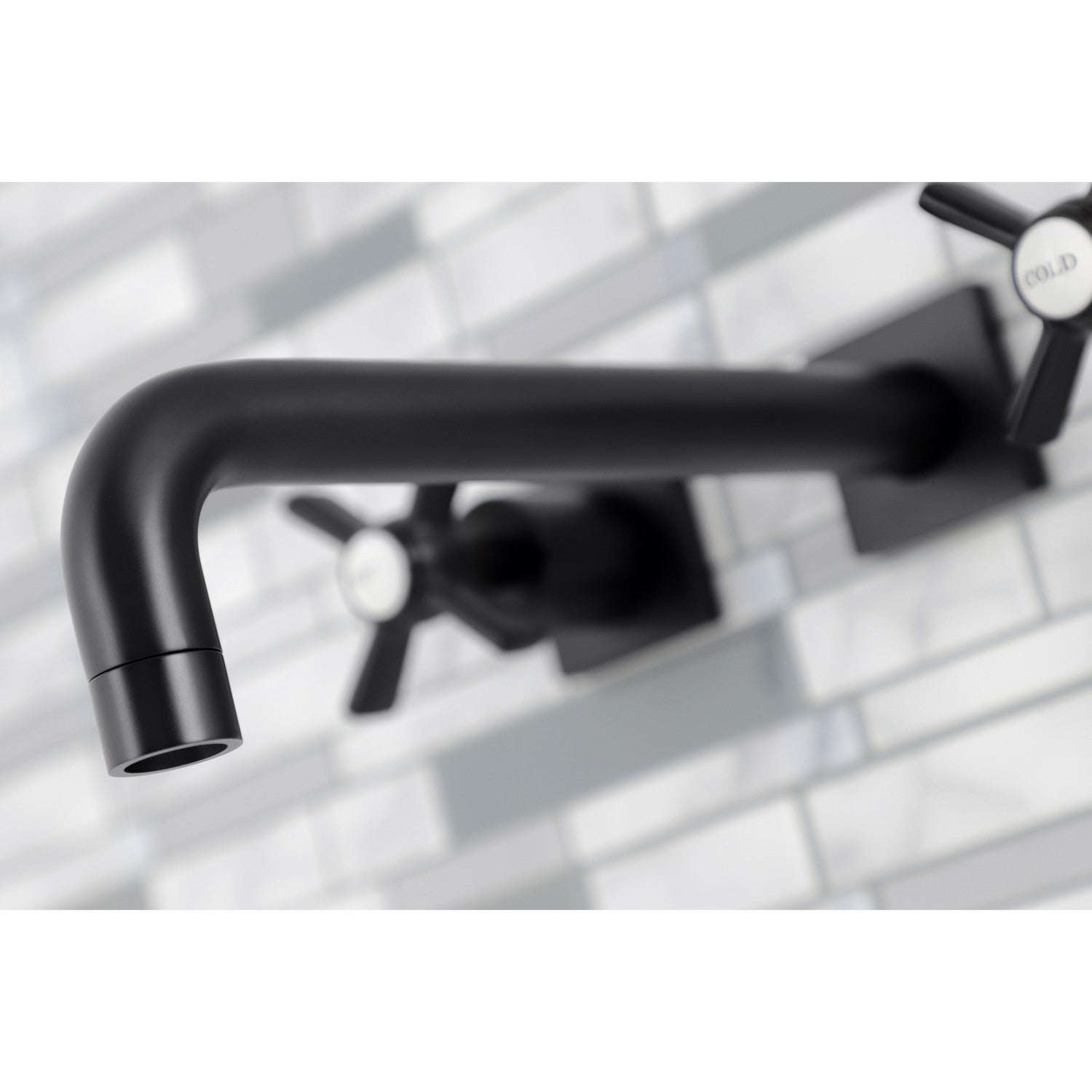 Kingston Brass Millennium Wall Mount Tub Faucet Matte Black