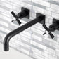 Kingston Brass Millennium Wall Mount Tub Faucet Matte Black
