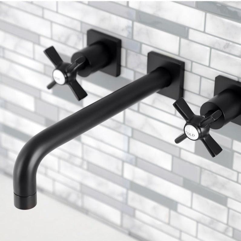 Kingston Brass Millennium Wall Mount Tub Faucet Matte Black