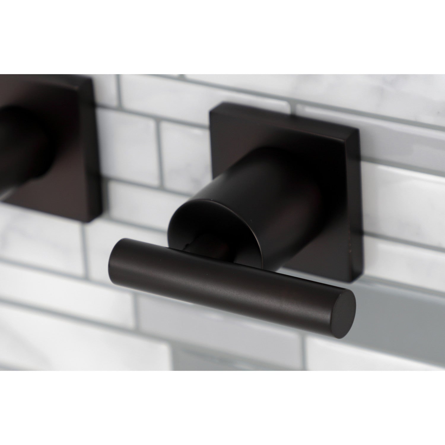 Kingston Brass Manhattan Two-Handle 3-Hole Wall Mount Roman Tub Faucet (KS602-CML) Oil Rubbed Bronze