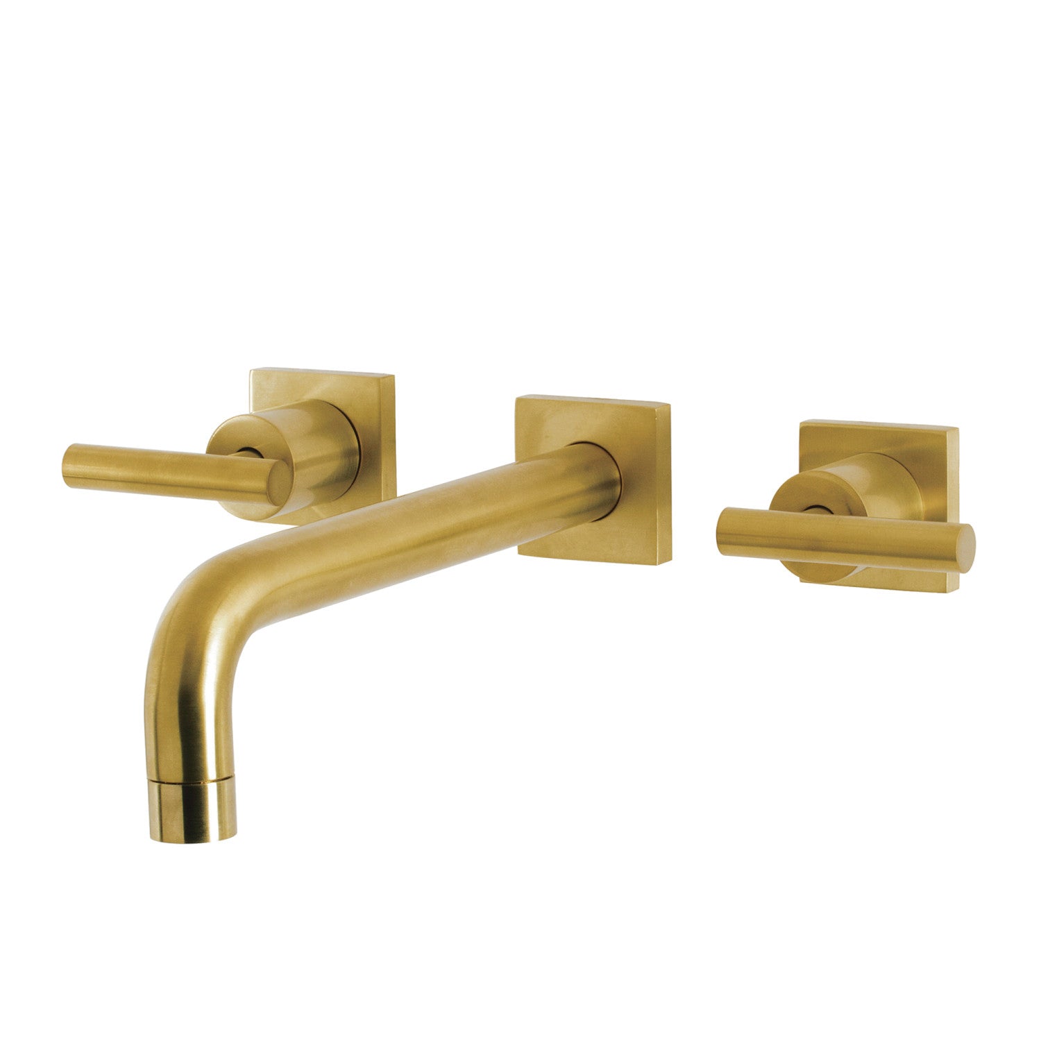 Kingston Brass Manhattan Two-Handle 3-Hole Wall Mount Roman Tub Faucet (KS602-CML) Brushed Brass