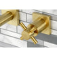 Kingston Brass Concord Wall Mount Tub Faucet (KS6027DX) Brushed Brass