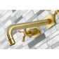 Kingston Brass Millennium Wall Mount Tub Faucet Brushed Brass