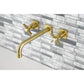 Kingston Brass Millennium Wall Mount Tub Faucet Brushed Brass
