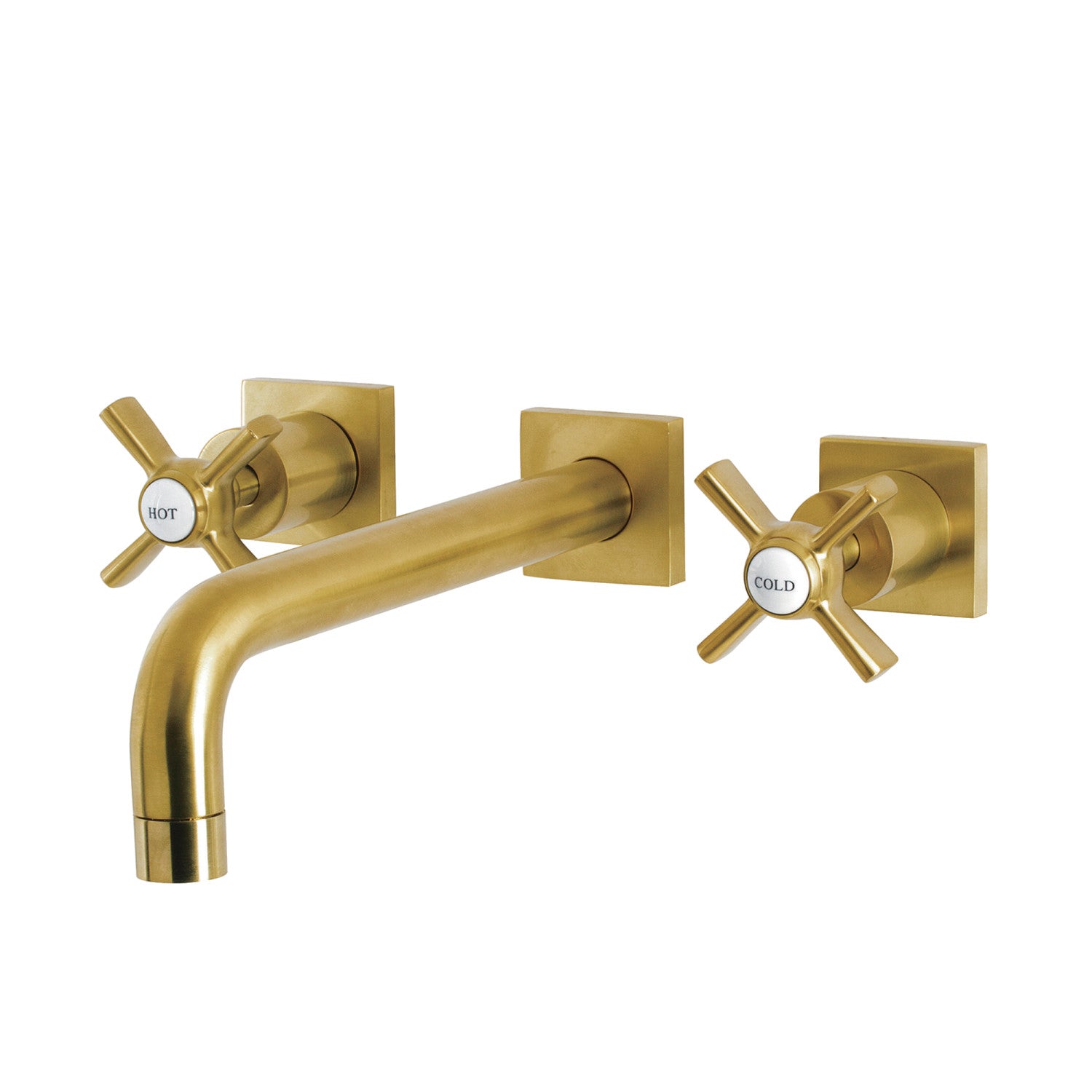 Kingston Brass Millennium Wall Mount Tub Faucet Brushed Brass