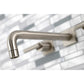 Kingston Brass Manhattan Two-Handle 3-Hole Wall Mount Roman Tub Faucet (KS602-CML) Brushed Nickel