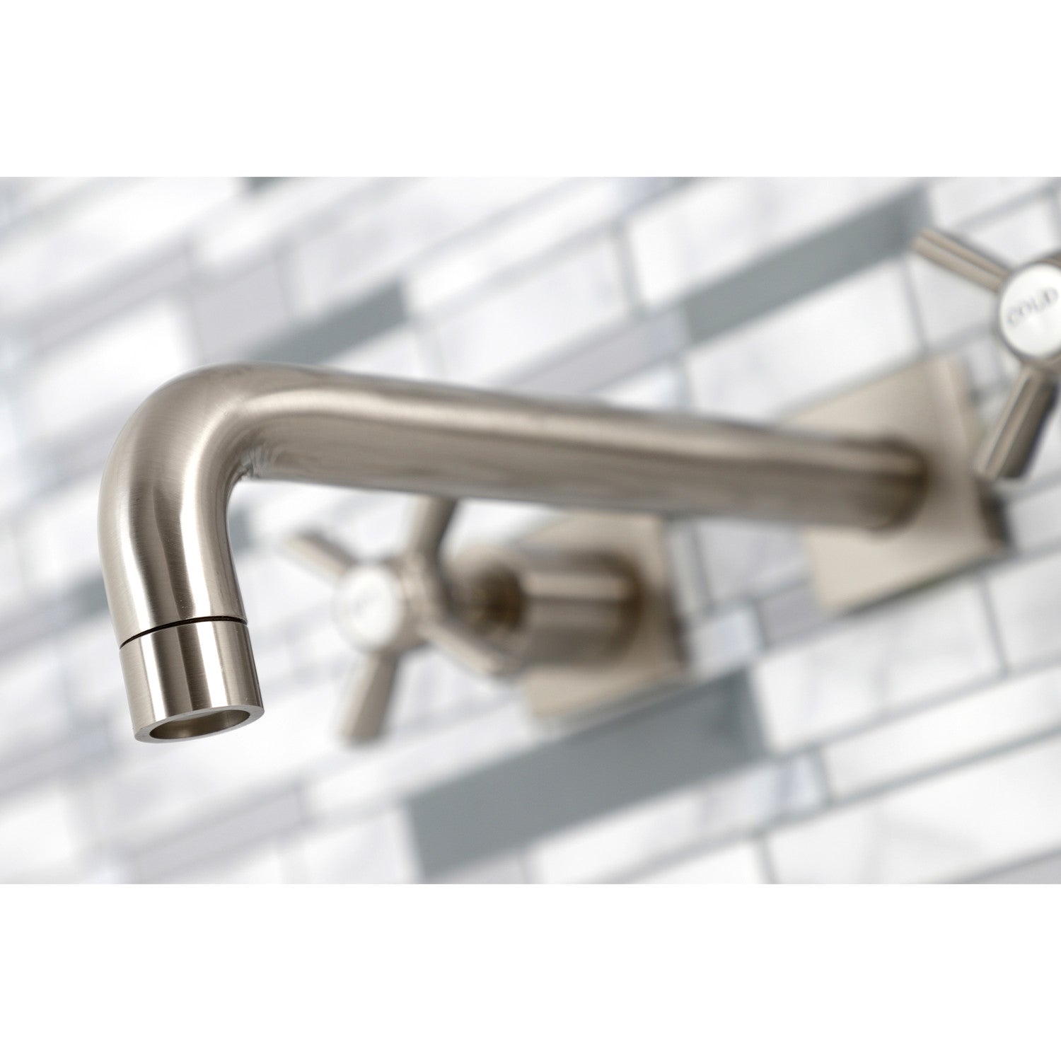 Kingston Brass Millennium Wall Mount Tub Faucet Brushed Nickel