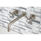 Kingston Brass Millennium Wall Mount Tub Faucet Brushed Nickel