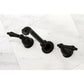 Kingston Brass English Country Wall Mount Roman Tub Faucet (KS7020AL) Matte Black