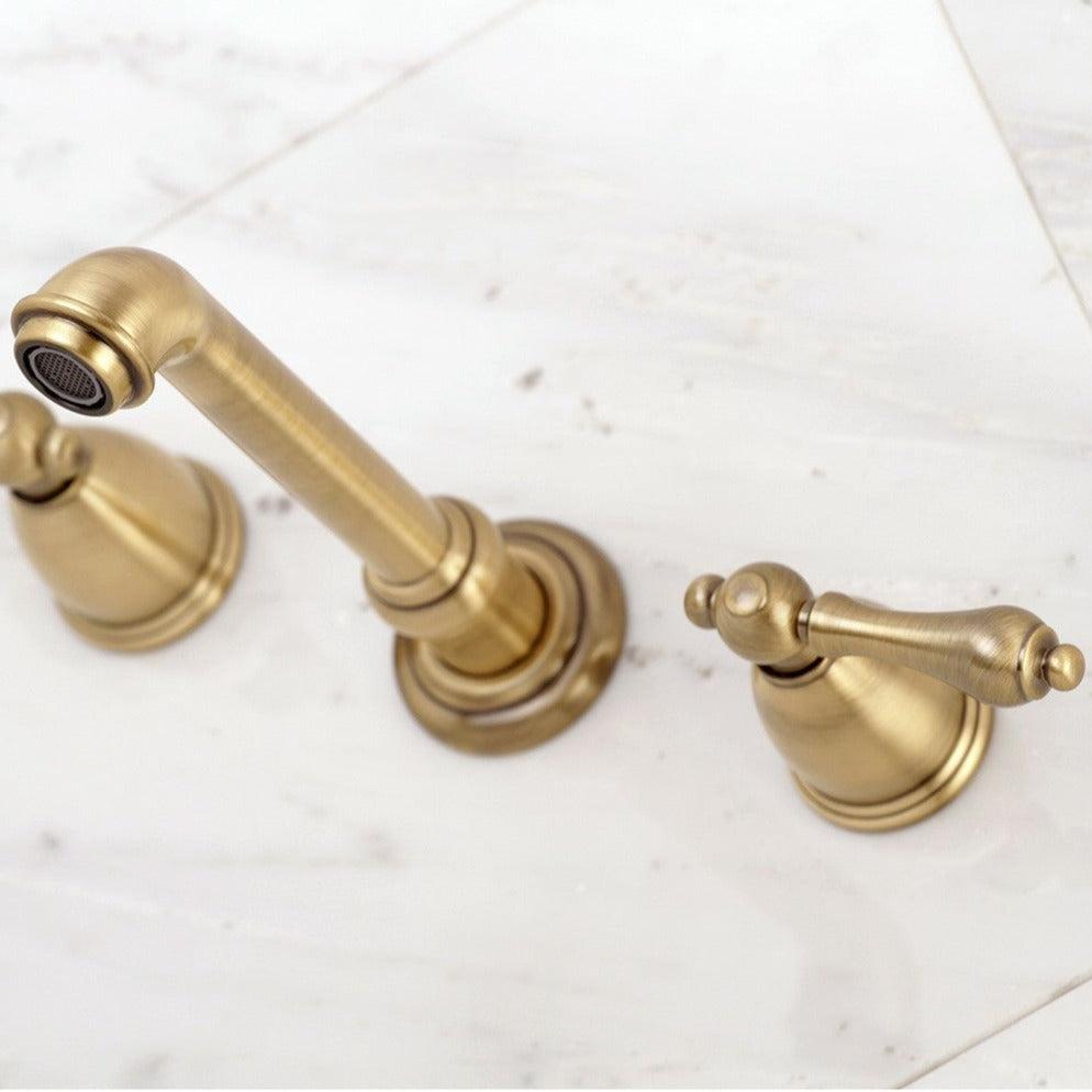Kingston Brass English Country Wall Mount Roman Tub Faucet (KS7023AL) Antique Brass