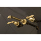 Kingston Brass English Country Wall Mount Roman Tub Faucet (KS7027AL) Brushed Brass