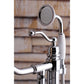 Kingston Brass English Country Freestanding Tub Faucet with Hand Shower (KS7131ABL) Polished Chrome