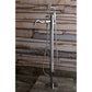 Kingston Brass Kaiser Freestanding Tub Faucet with Hand Shower in Polished Chrome