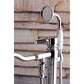Kingston Brass Kaiser Freestanding Tub Faucet with Hand Shower in Polished Chrome