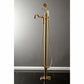 Kingston Brass English Country Freestanding Tub Faucet with Hand Shower (KS7137ABL) Brushed Brass