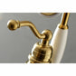 Kingston Brass English Country Freestanding Tub Faucet with Hand Shower (KS7137ABL) Brushed Brass