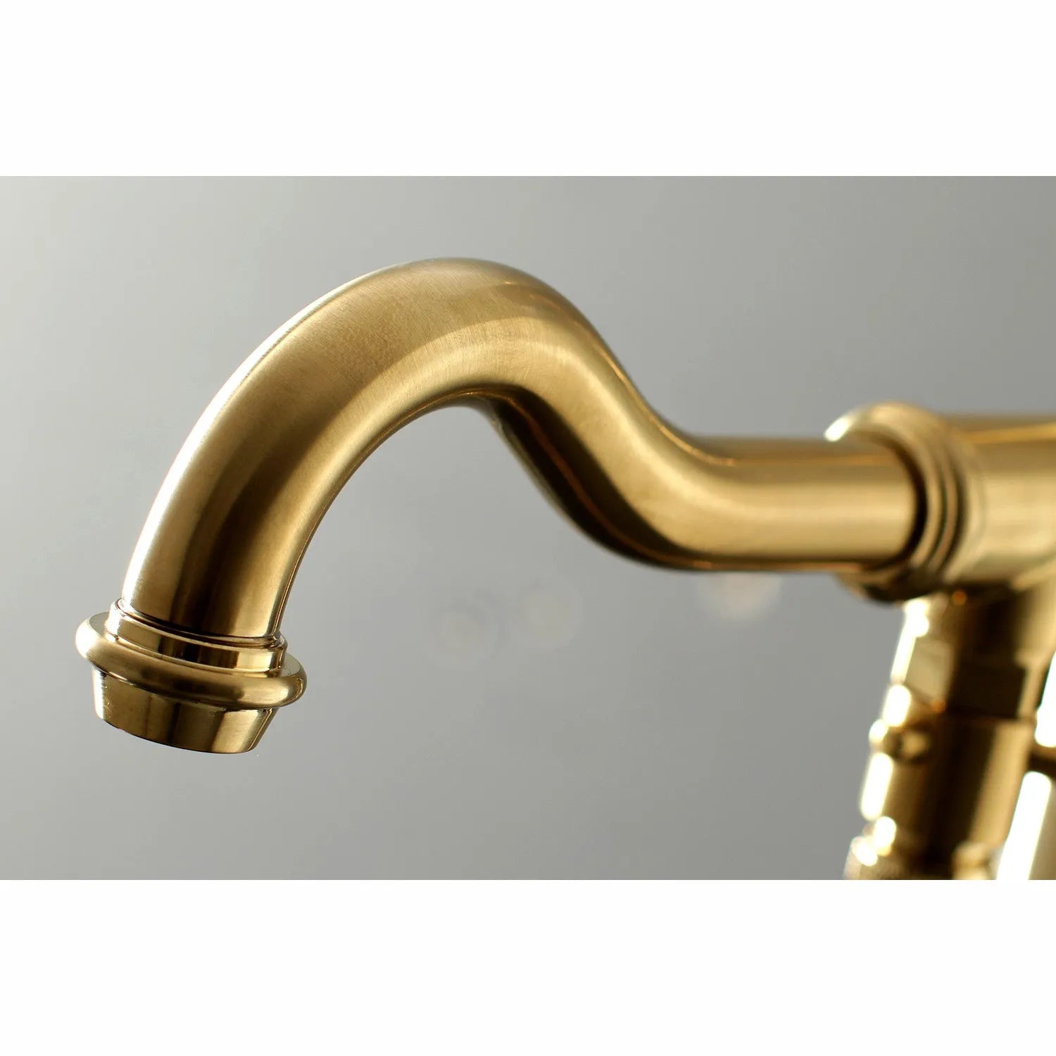 Kingston Brass English Country Freestanding Tub Faucet with Hand Shower (KS7137ABL) Brushed Brass